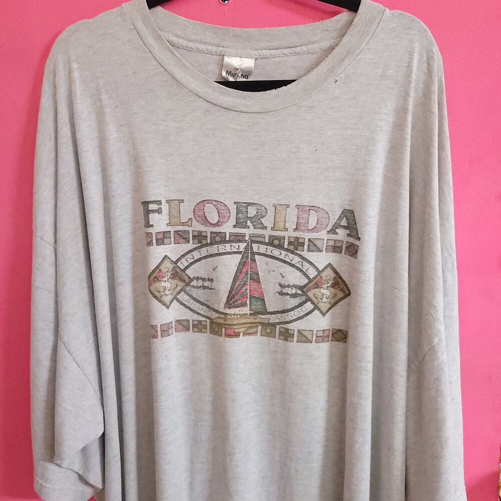 Munsingwear Vintage 5X Light Florida Sailing big tall distressed 90s nautical